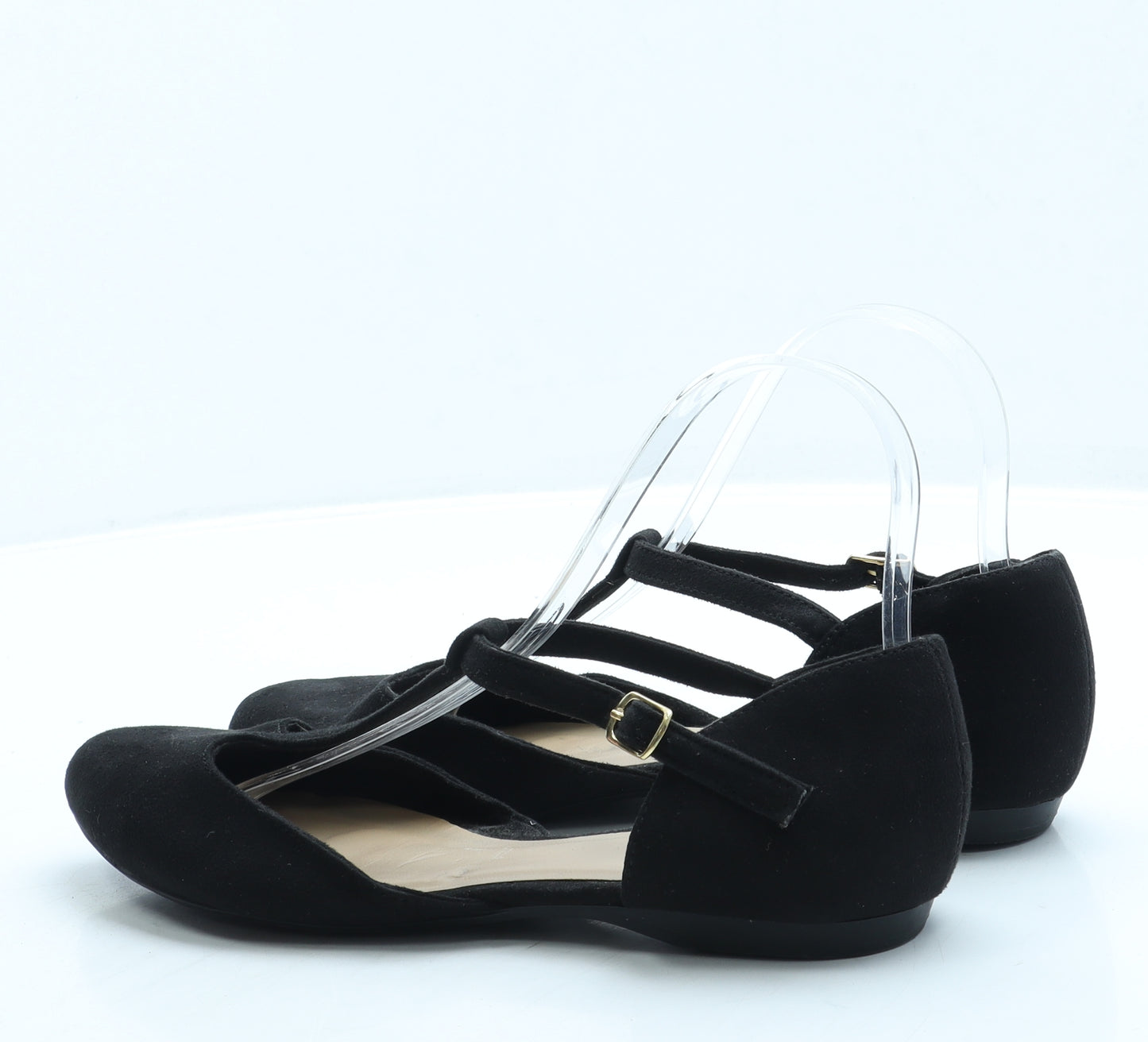 New Look Womens Black Suede Flat UK 5 38