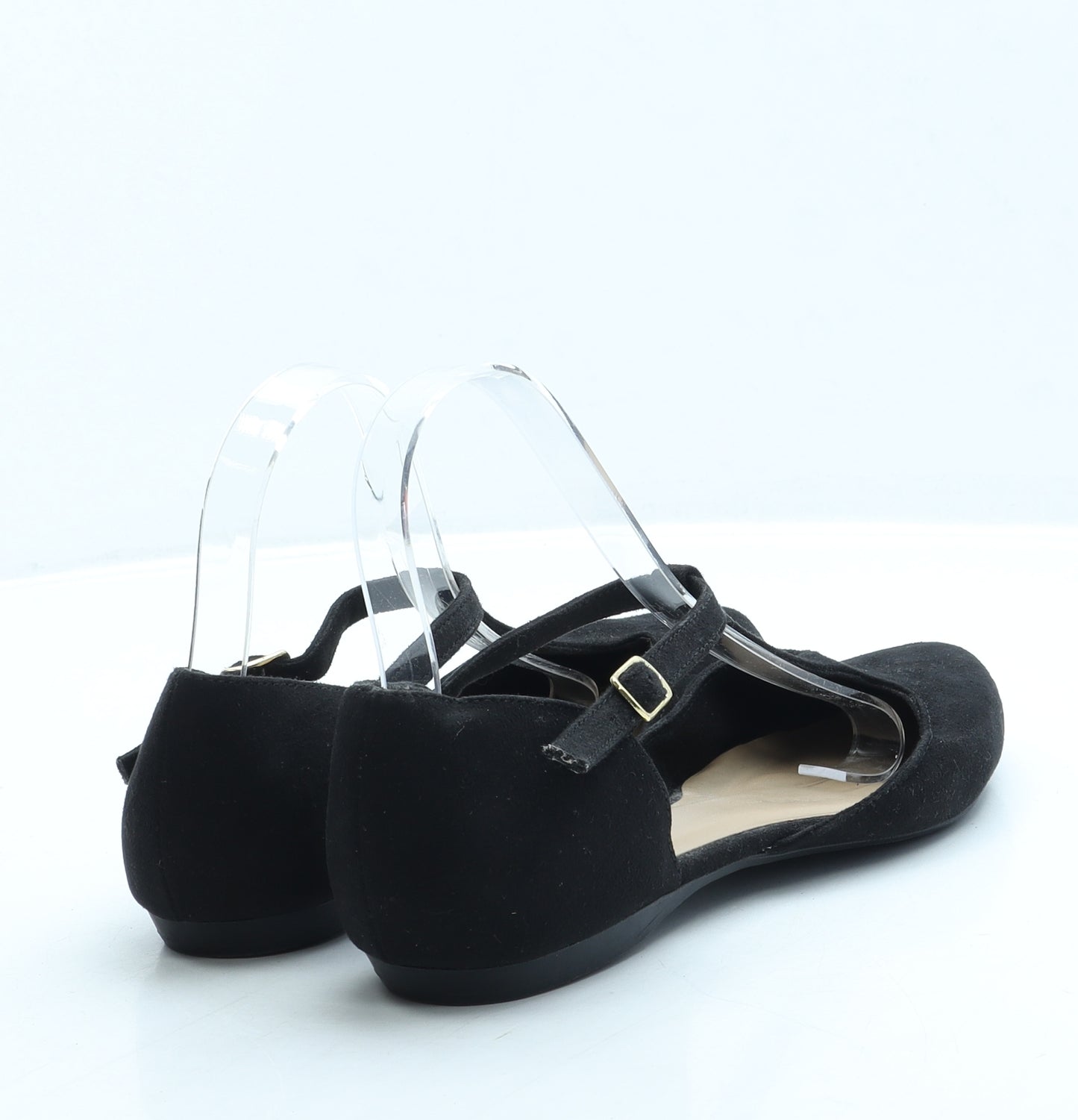 New Look Womens Black Suede Flat UK 5 38