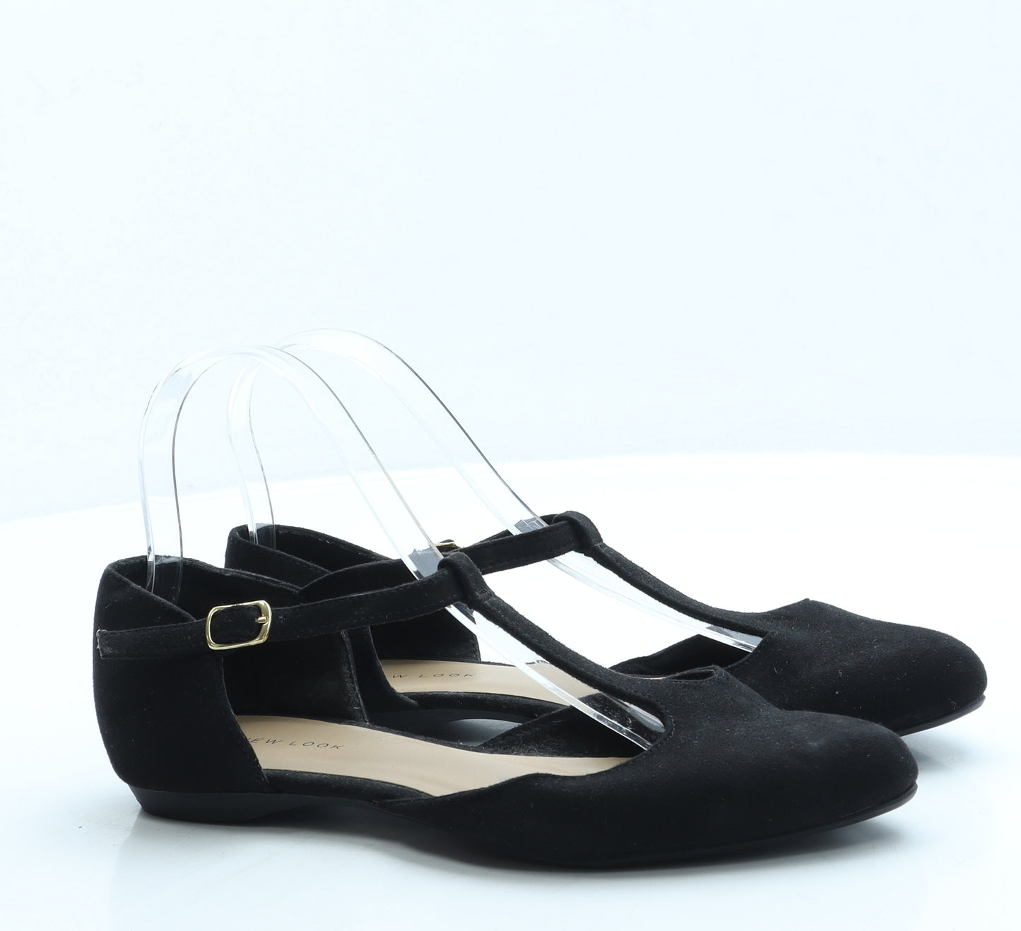 New Look Womens Black Suede Flat UK 5 38