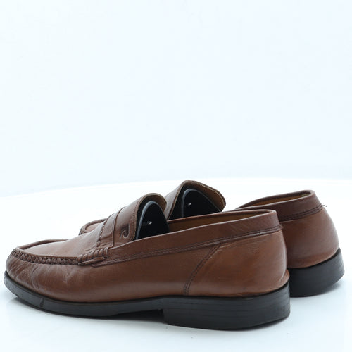 Cardin Mens Brown Leather Loafer Casual UK 8 42