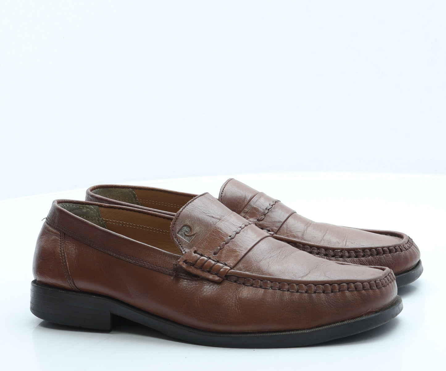 Cardin Mens Brown Leather Loafer Casual UK 8 42