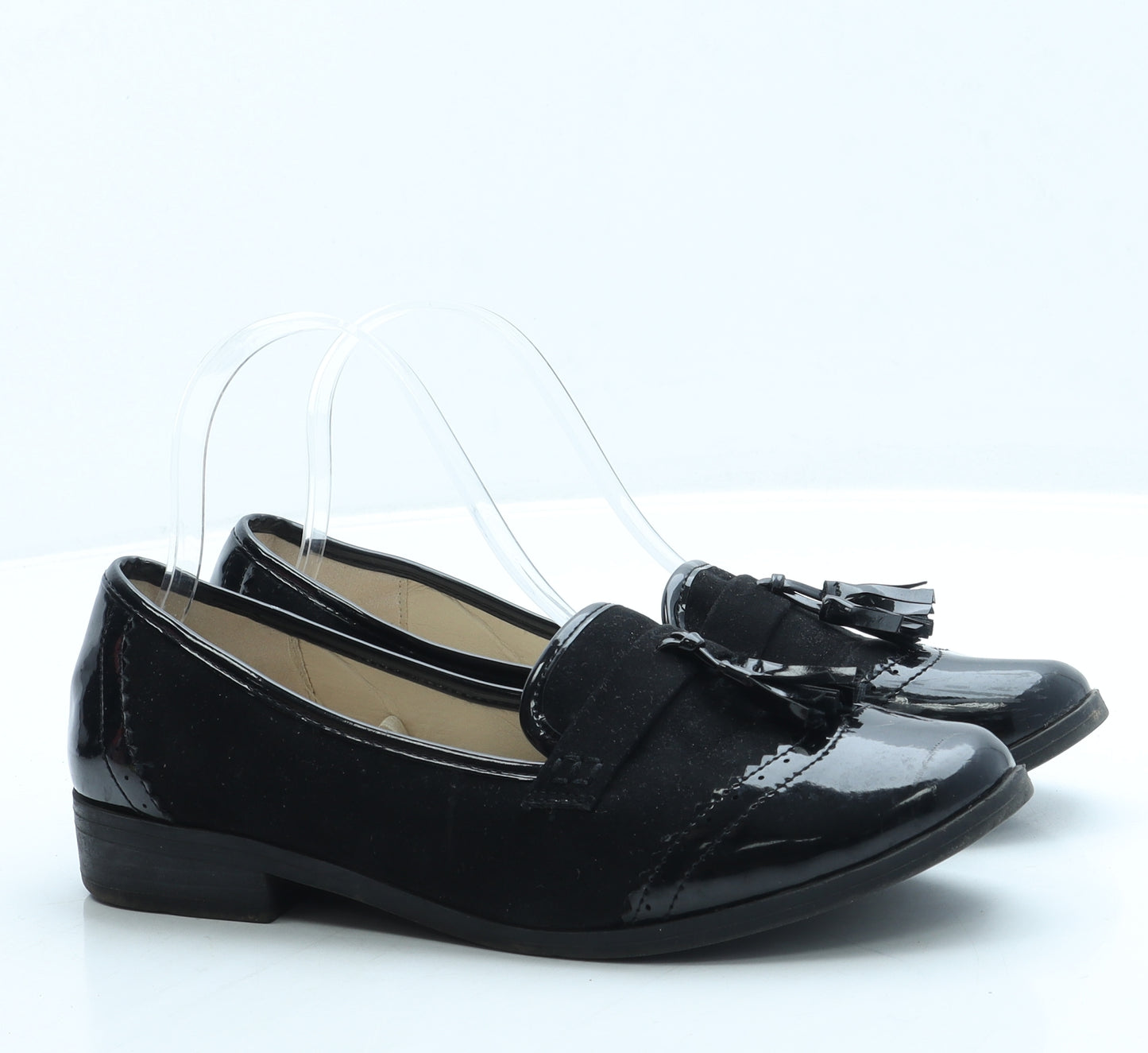 Miso Womens Black Polyester Loafer Flat UK 6 39