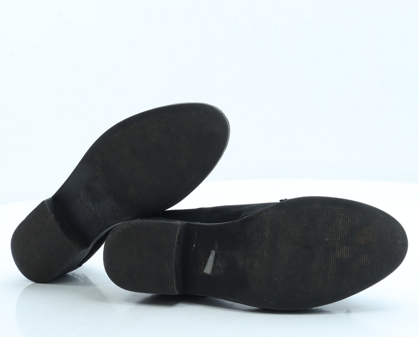 Miso Womens Black Polyester Loafer Flat UK 6 39