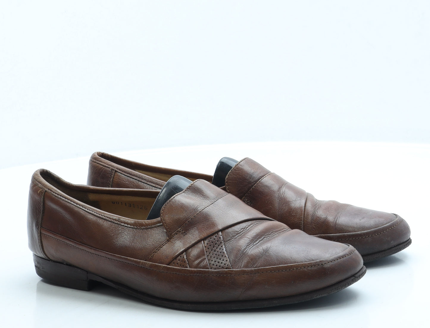 Preworn Mens Brown Leather Slip On Casual UK 8