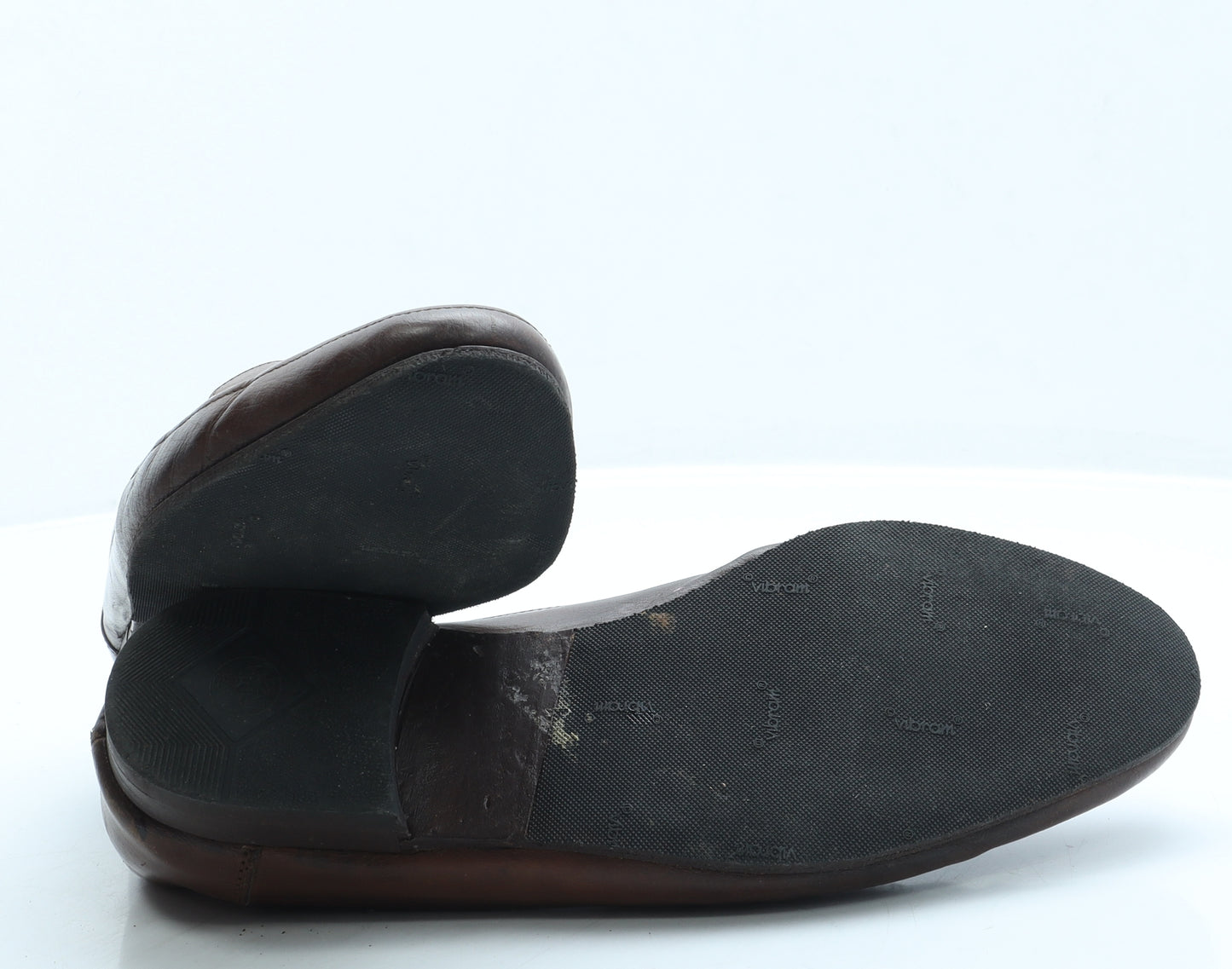 Preworn Mens Brown Leather Slip On Casual UK 8