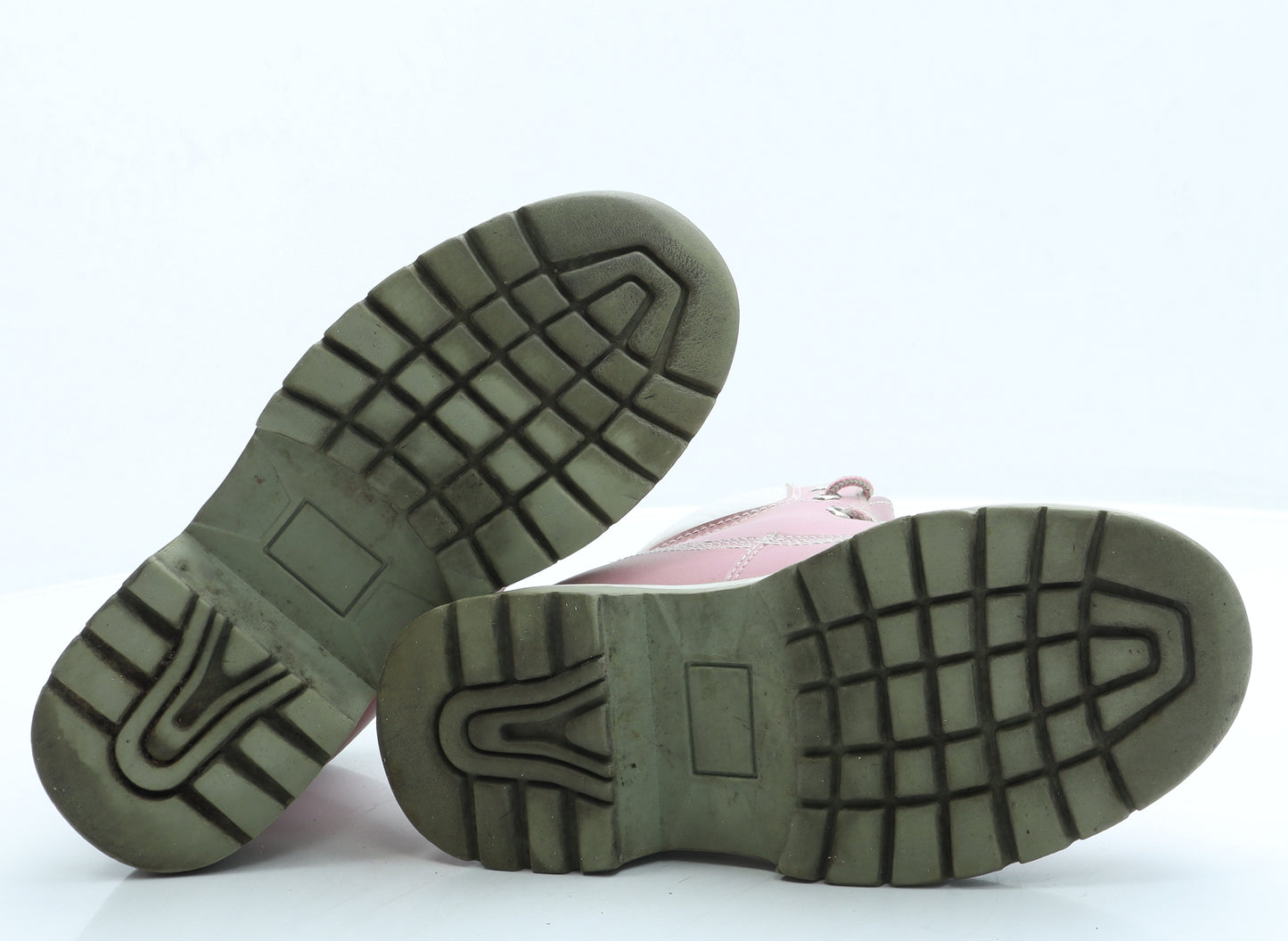 Zone Womens Pink Leather Combat Boot UK 5