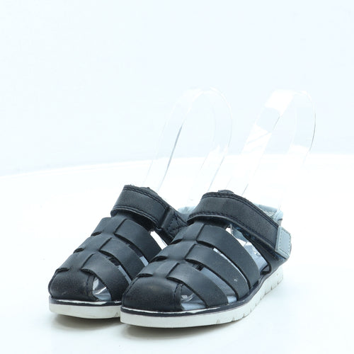 F&F Boys Blue Leather Fisherman Sandal UK 5 22