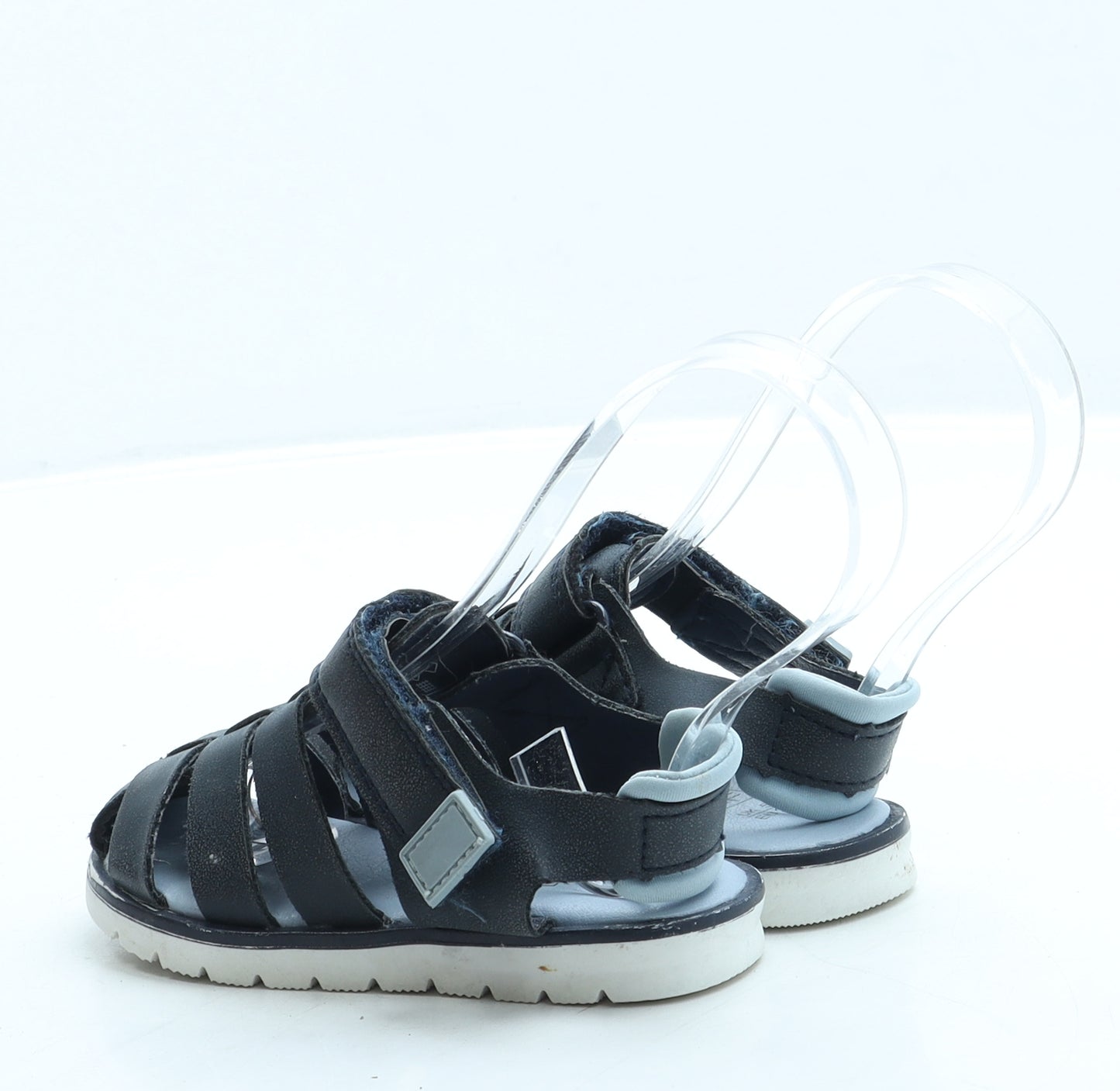 F&F Boys Blue Leather Fisherman Sandal UK 5 22