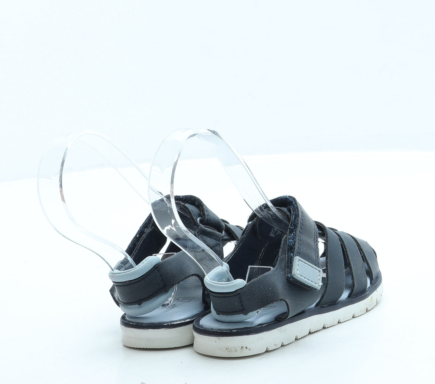 F&F Boys Blue Leather Fisherman Sandal UK 5 22