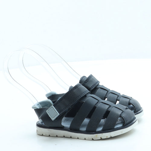 F&F Boys Blue Leather Fisherman Sandal UK 5 22