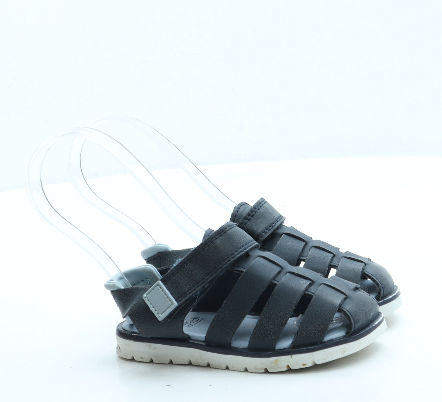 F&F Boys Blue Leather Fisherman Sandal UK 5 22