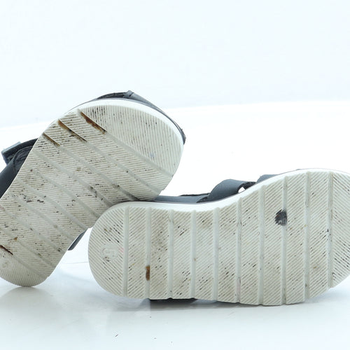 F&F Boys Blue Leather Fisherman Sandal UK 5 22