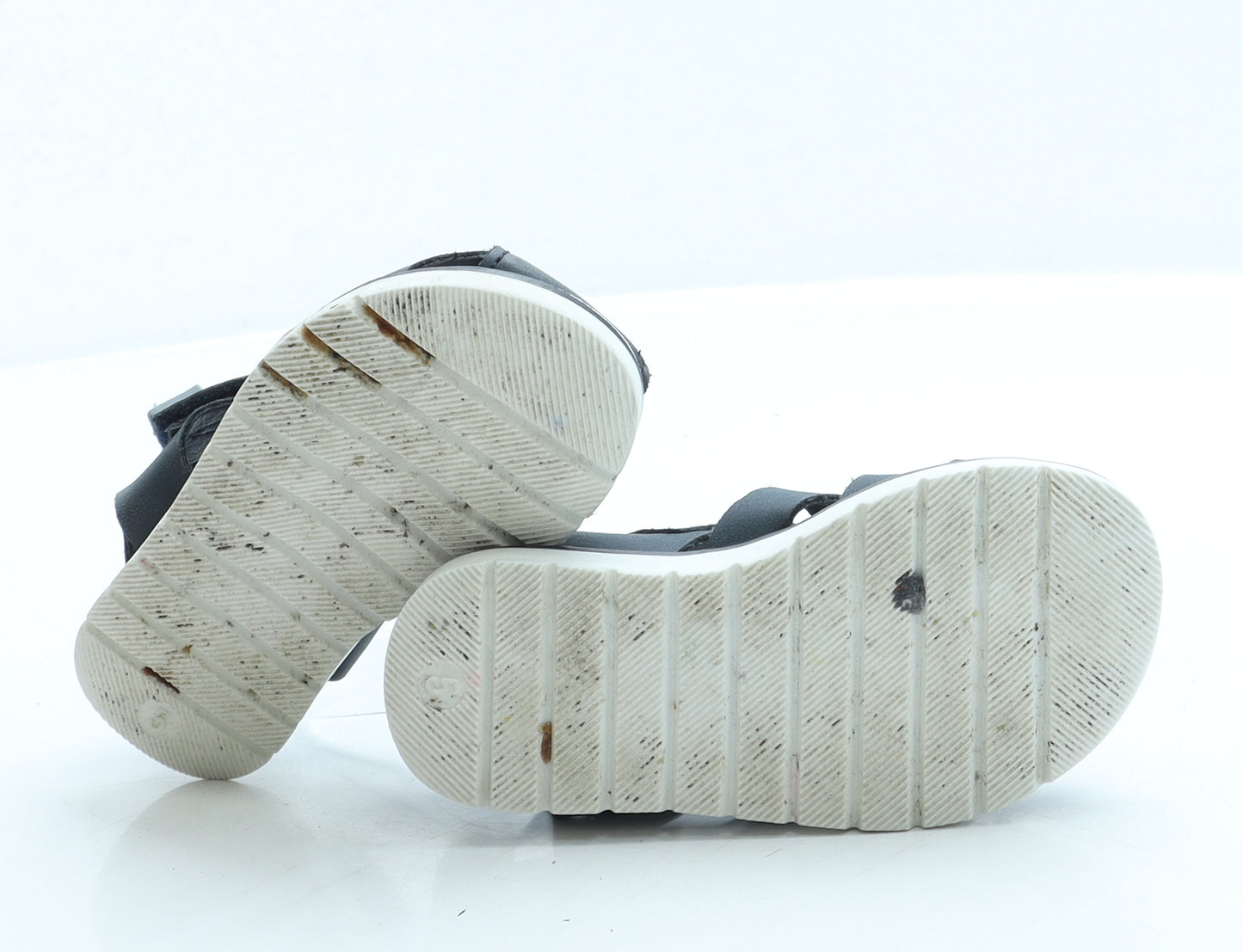 F&F Boys Blue Leather Fisherman Sandal UK 5 22