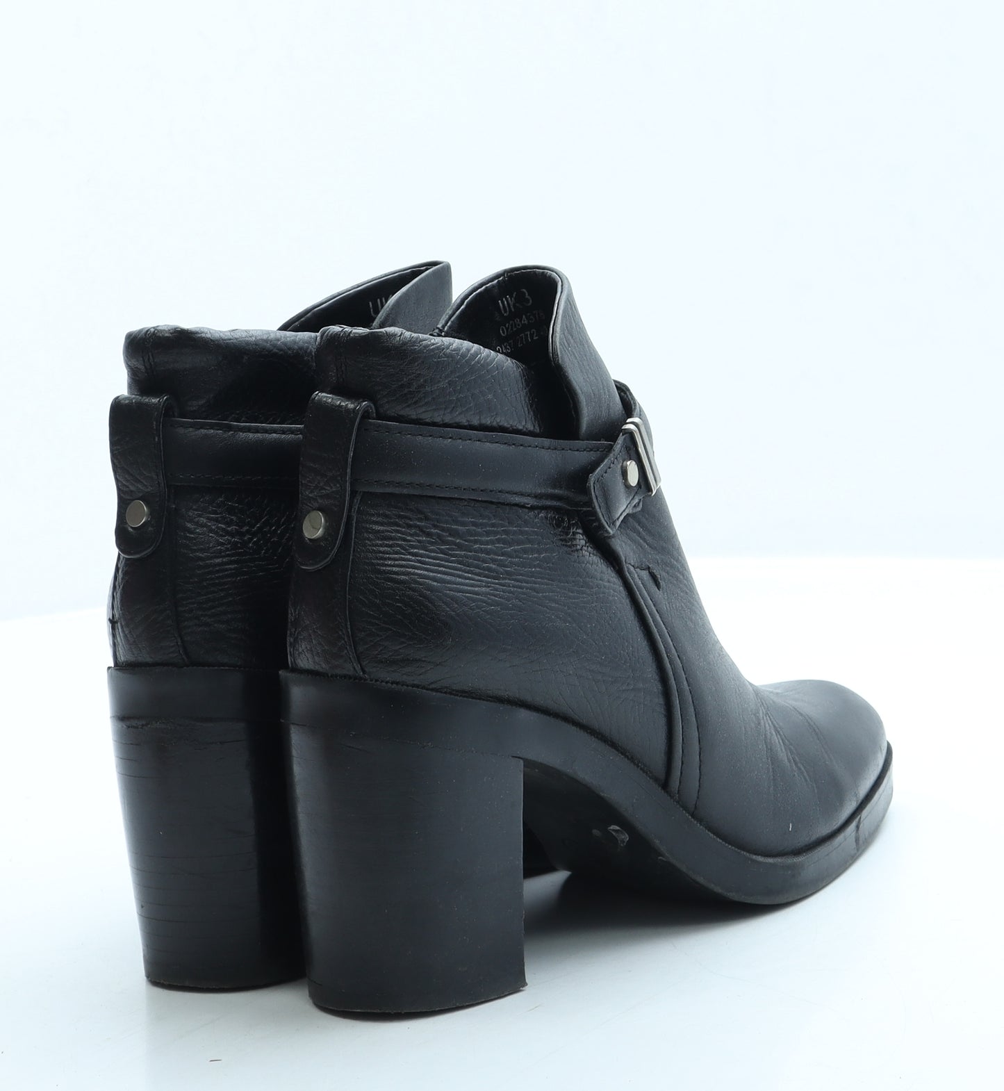 Autograph Womens Black Leather Bootie Boot UK 3