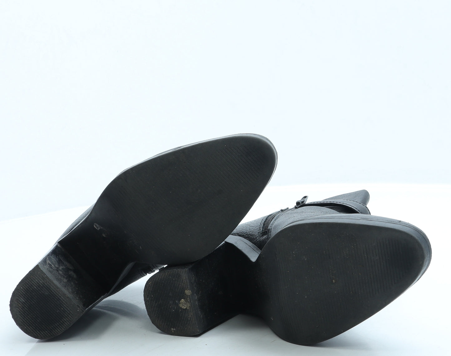 Autograph Womens Black Leather Bootie Boot UK 3