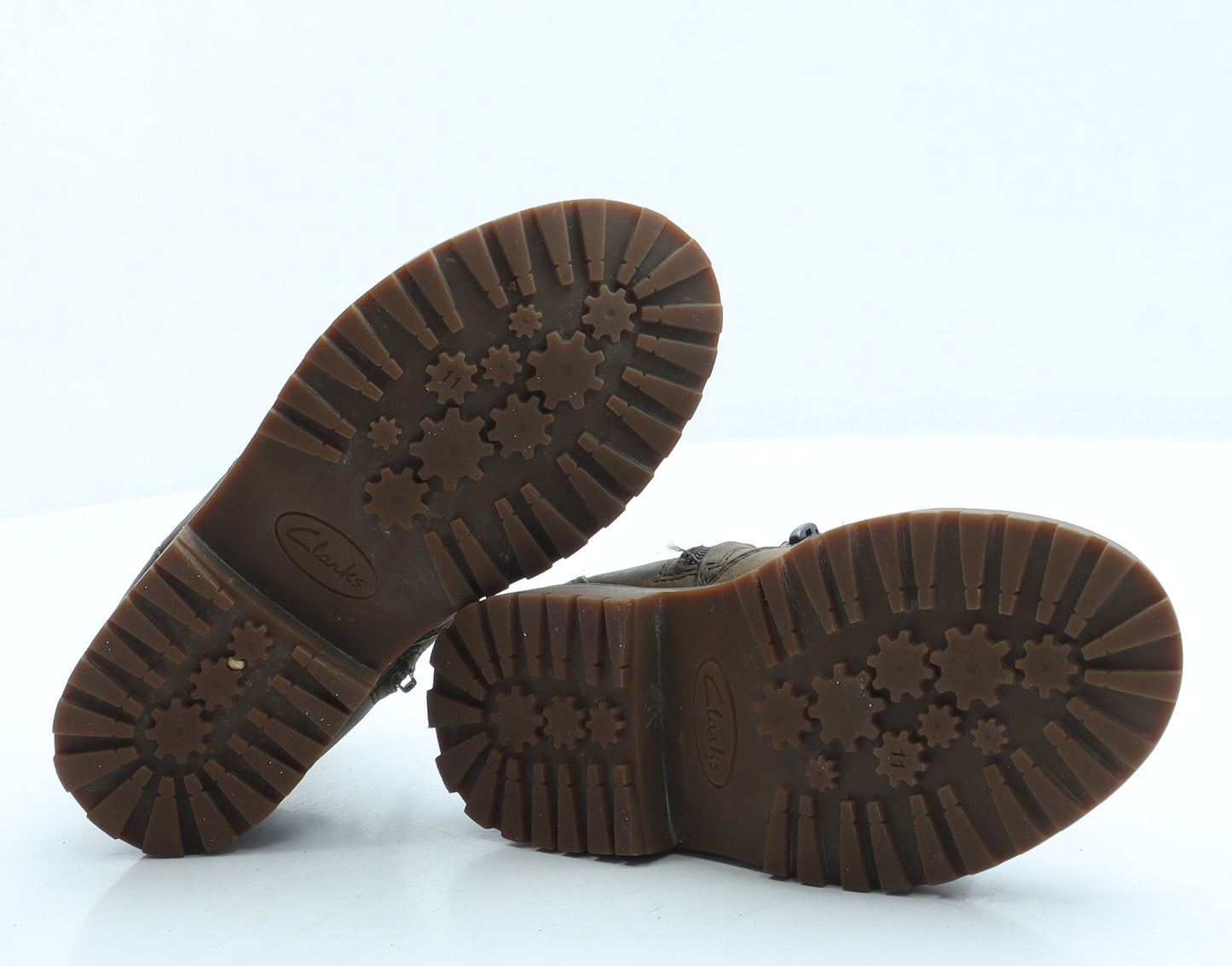 Clarks Boys Brown Polyester Chelsea Boot UK 11