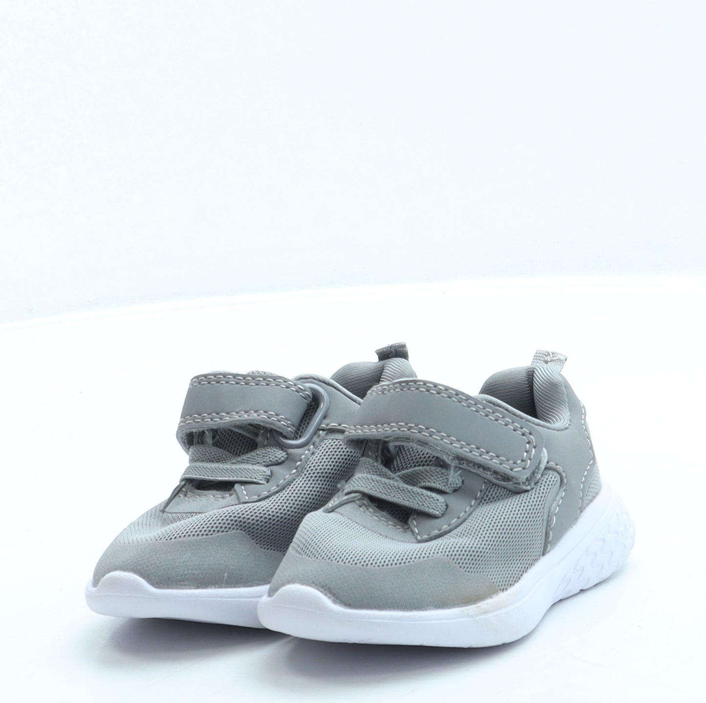 George Boys Grey Polyester Trainer UK 3 19