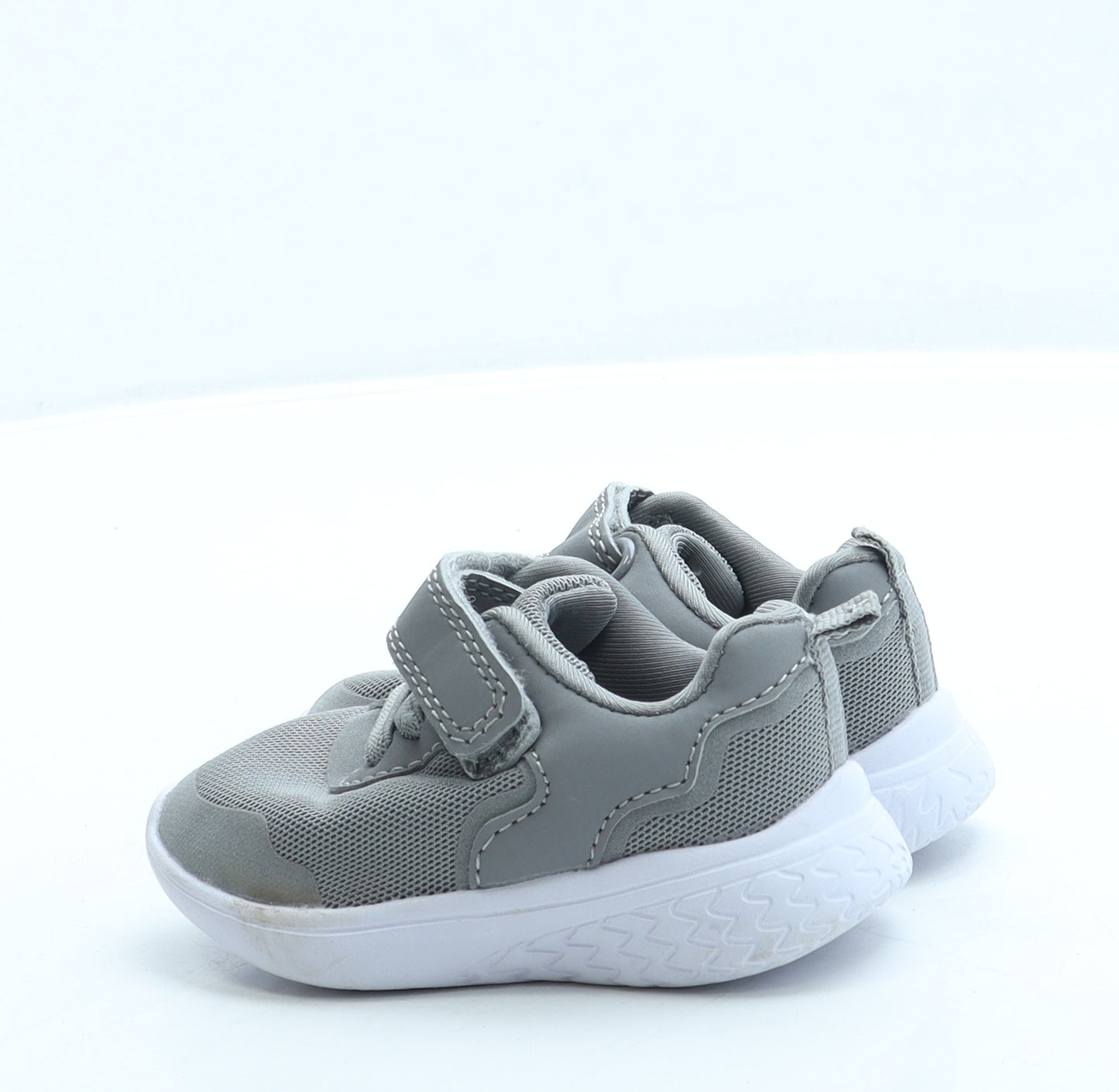 George Boys Grey Polyester Trainer UK 3 19