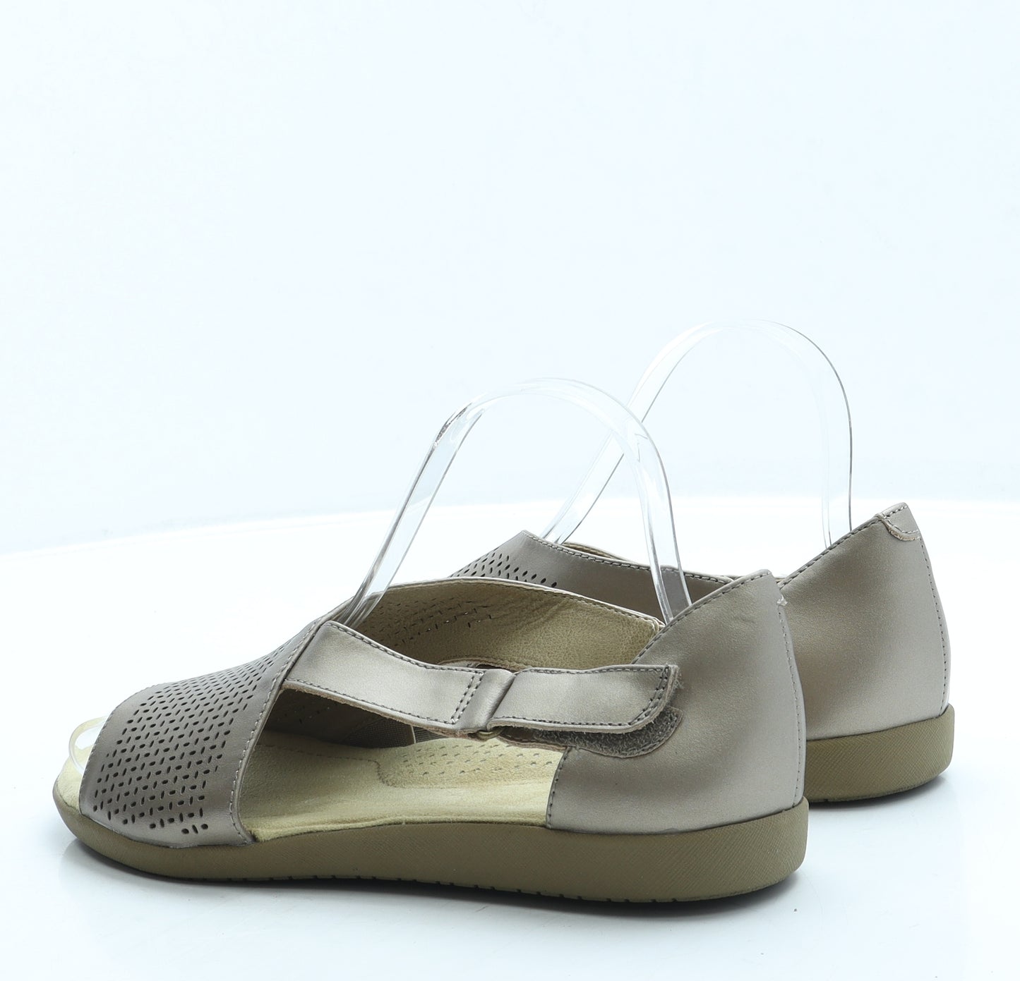 Clarks Womens Gold Geometric Leather Slingback Sandal UK 6 39