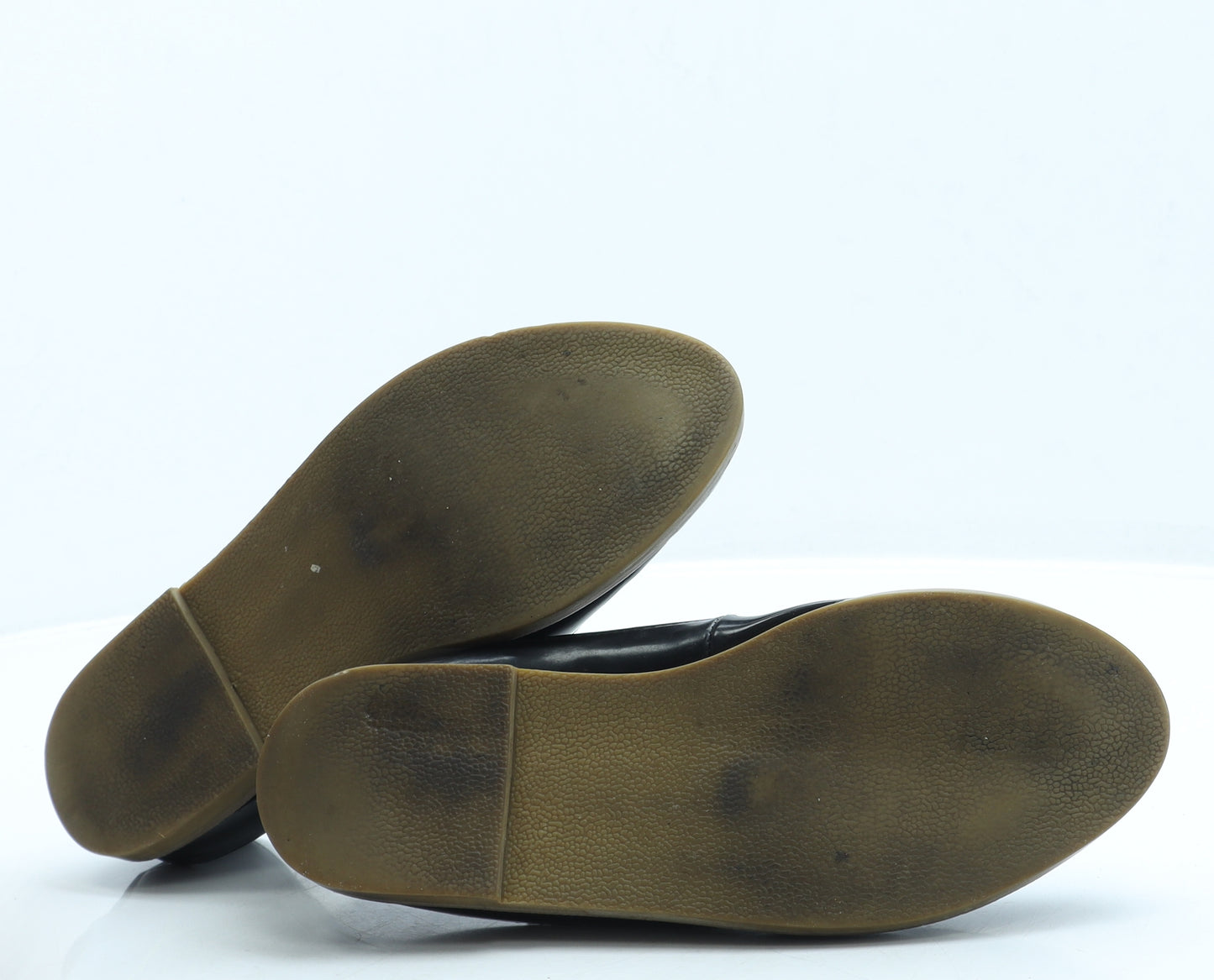 Topshop Womens Black Leather Mary Jane Flat UK 4 37