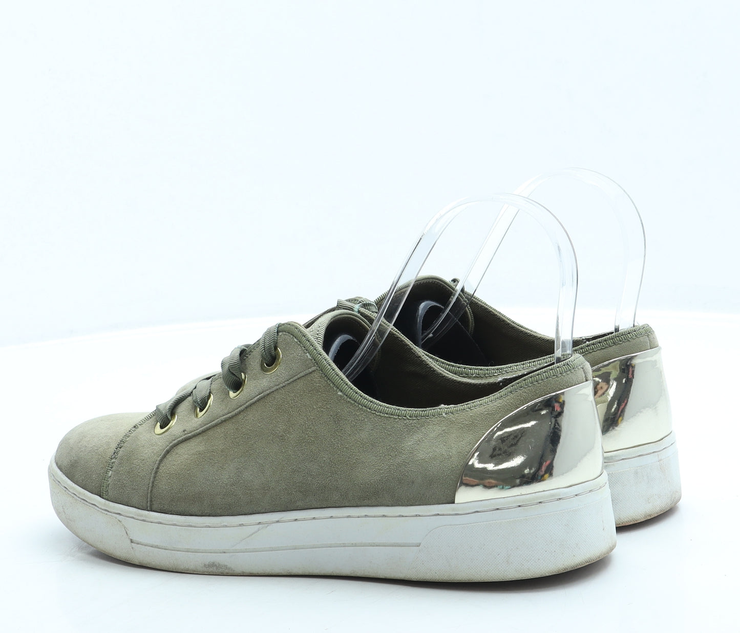 OFFICE Womens Green Suede Trainer UK 6 39