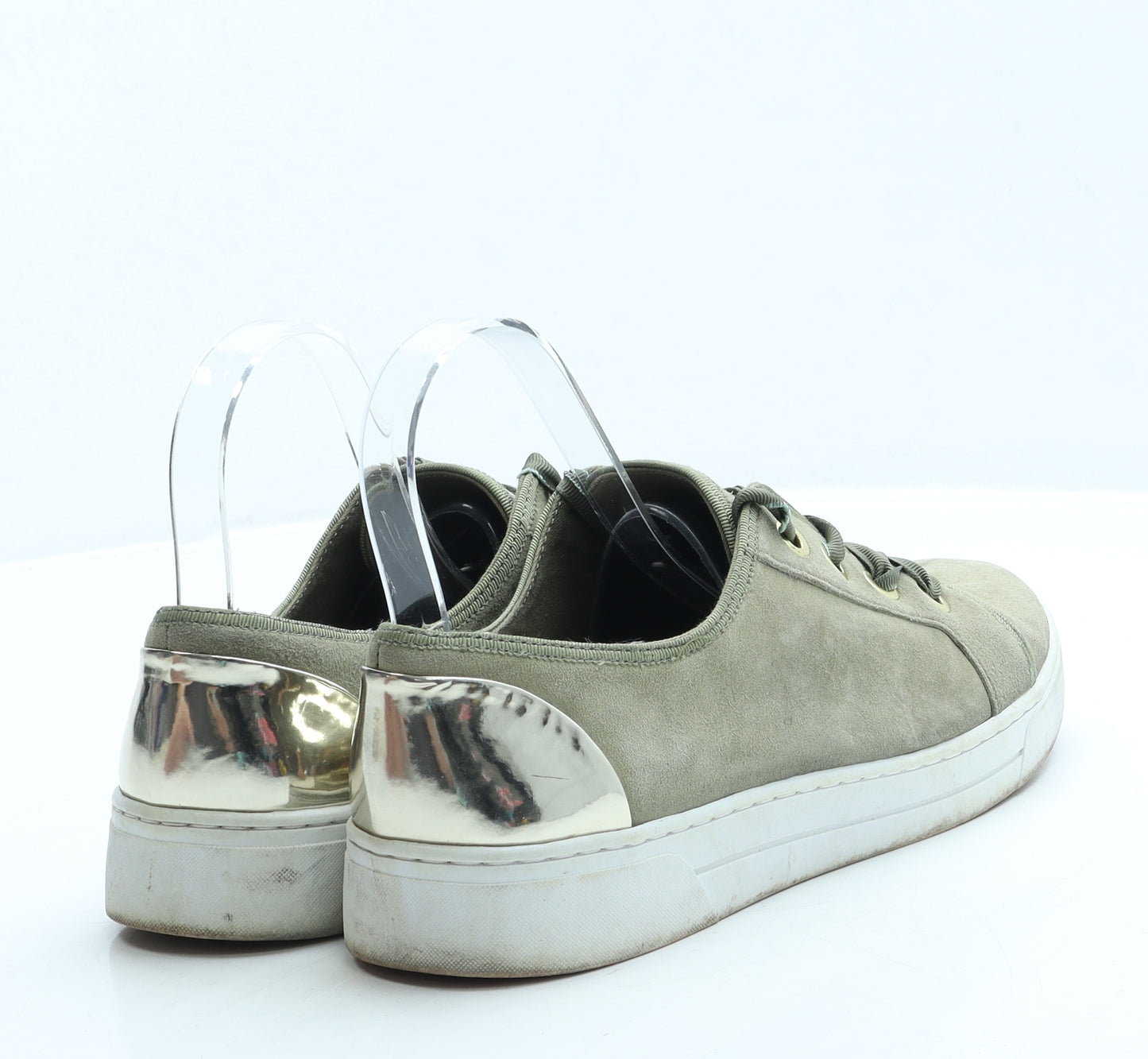 OFFICE Womens Green Suede Trainer UK 6 39