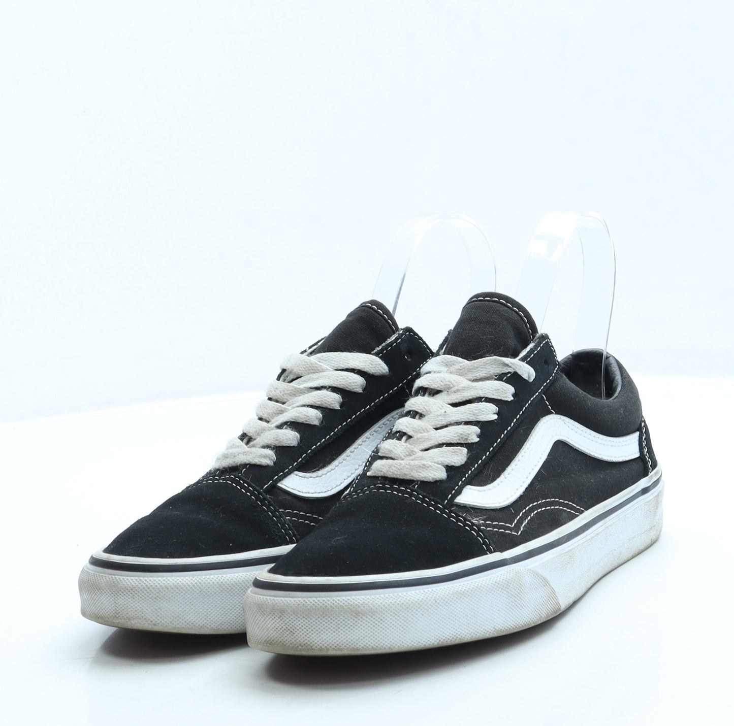 VANS Girls Black Polyester Trainer UK 4 36.5 - Unisex