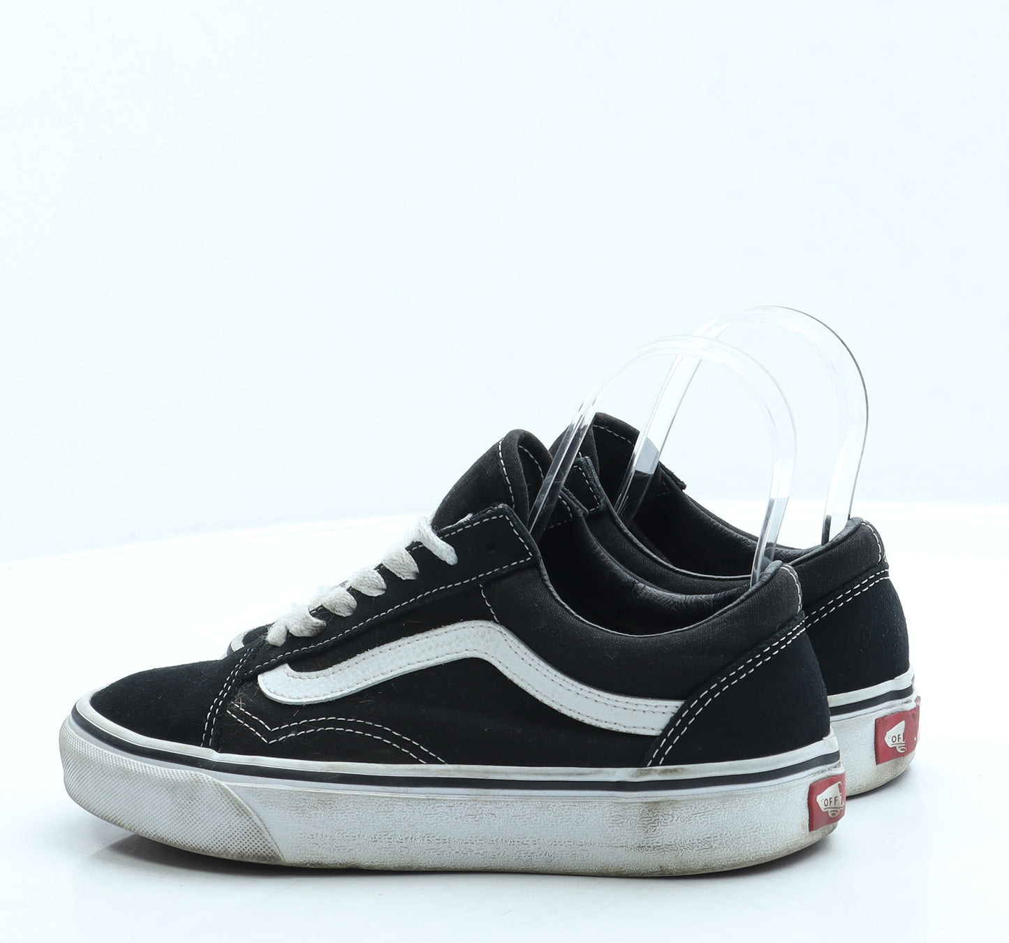 VANS Girls Black Polyester Trainer UK 4 36.5 - Unisex