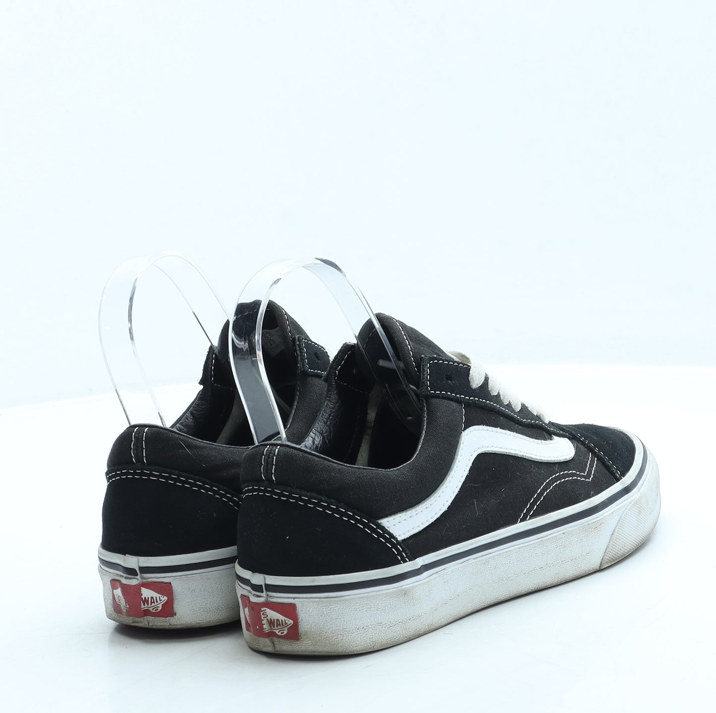 VANS Girls Black Polyester Trainer UK 4 36.5 - Unisex