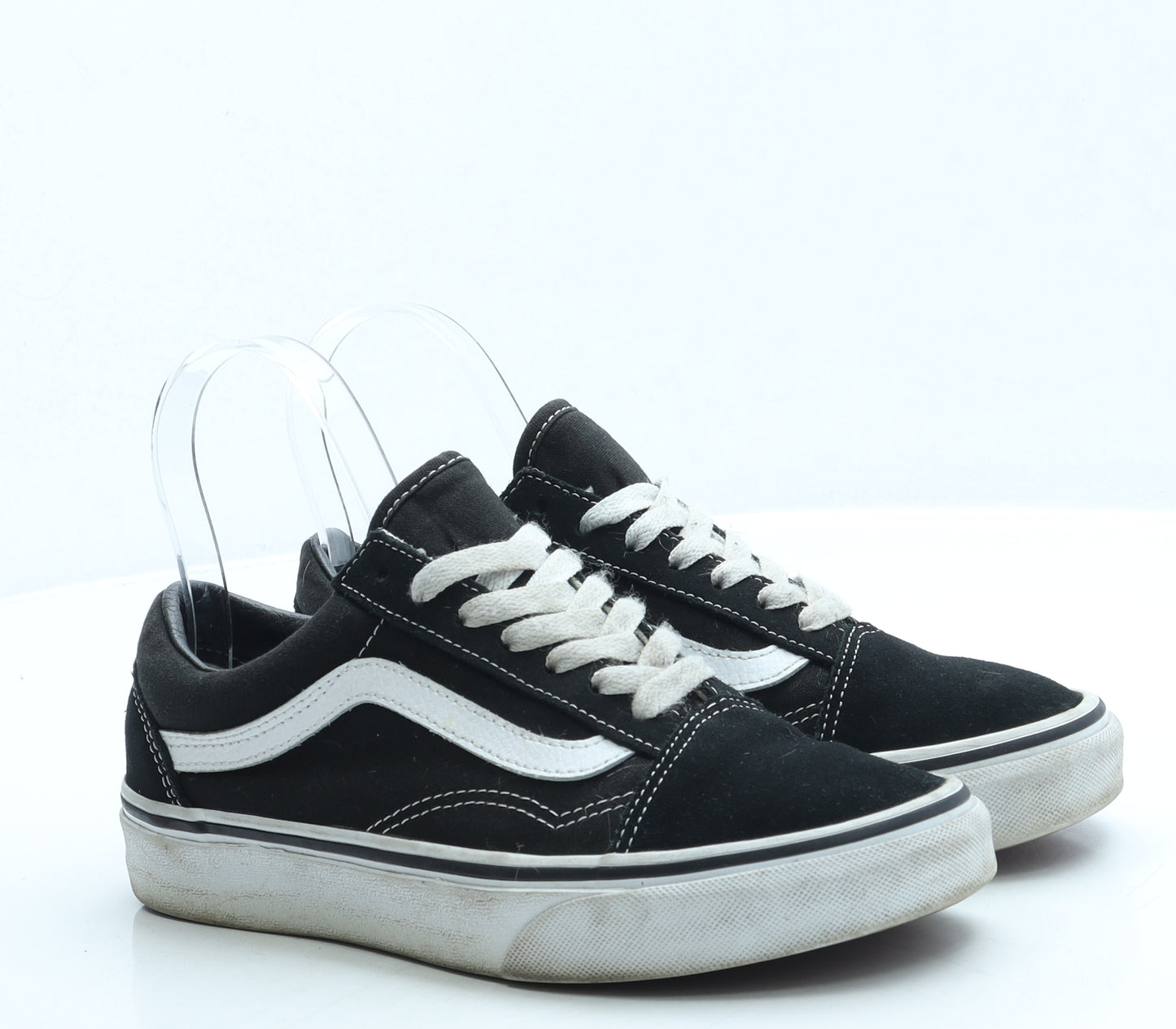 VANS Girls Black Polyester Trainer UK 4 36.5 - Unisex