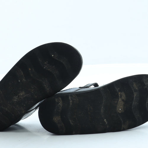 Clarks Girls Black Leather Mary Jane Flat UK 11 - School