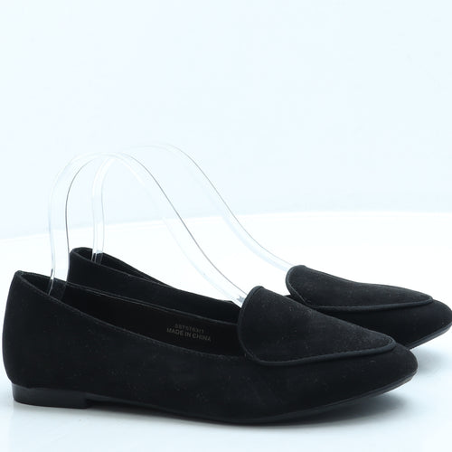 New Look Womens Black Suede Loafer Flat UK 5 38