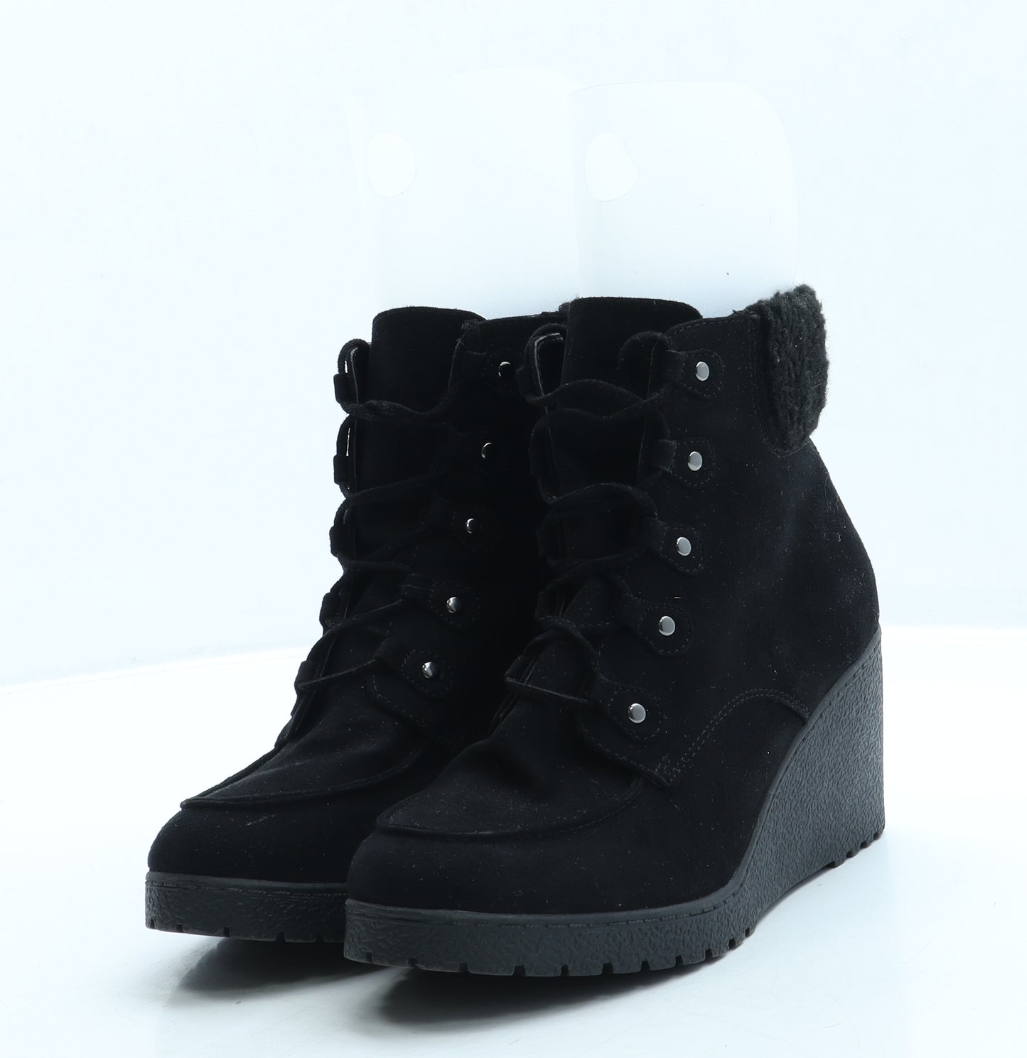 New Look Womens Black Suede Bootie Boot UK 5 38