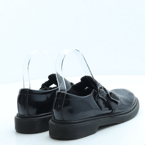 Dr. Martens Girls Black Leather Mary Jane Flat UK 2.5 35