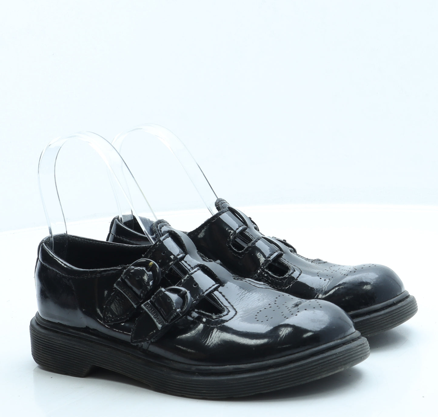 Dr. Martens Girls Black Leather Mary Jane Flat UK 2.5 35