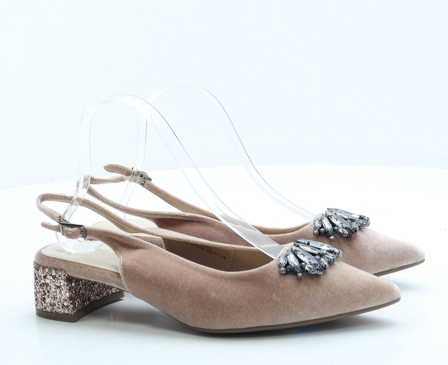 Marks and Spencer Womens Pink Suede Slingback Flat UK 5