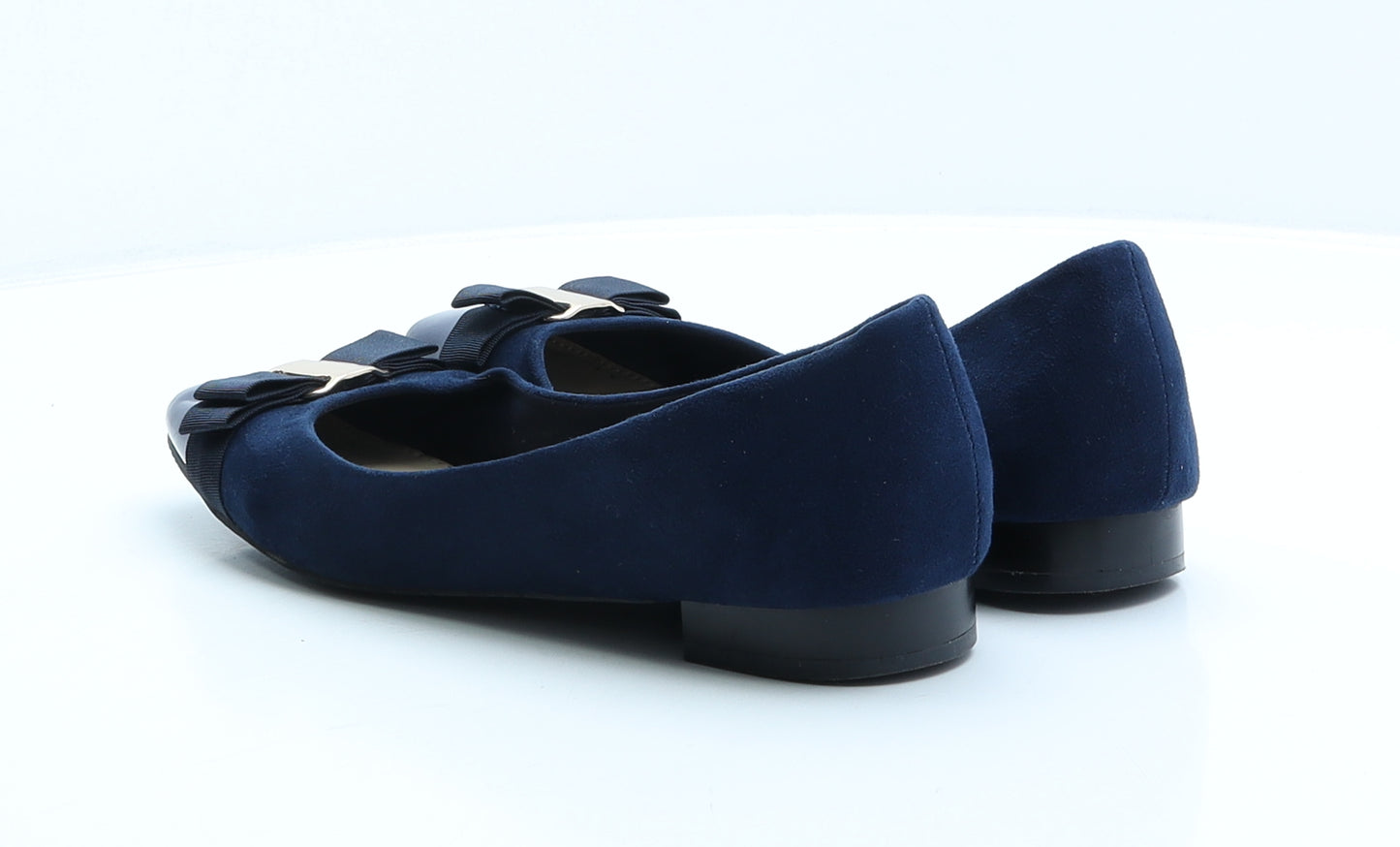 Lily & Franc Womens Blue Polyester Ballet Flat UK 8