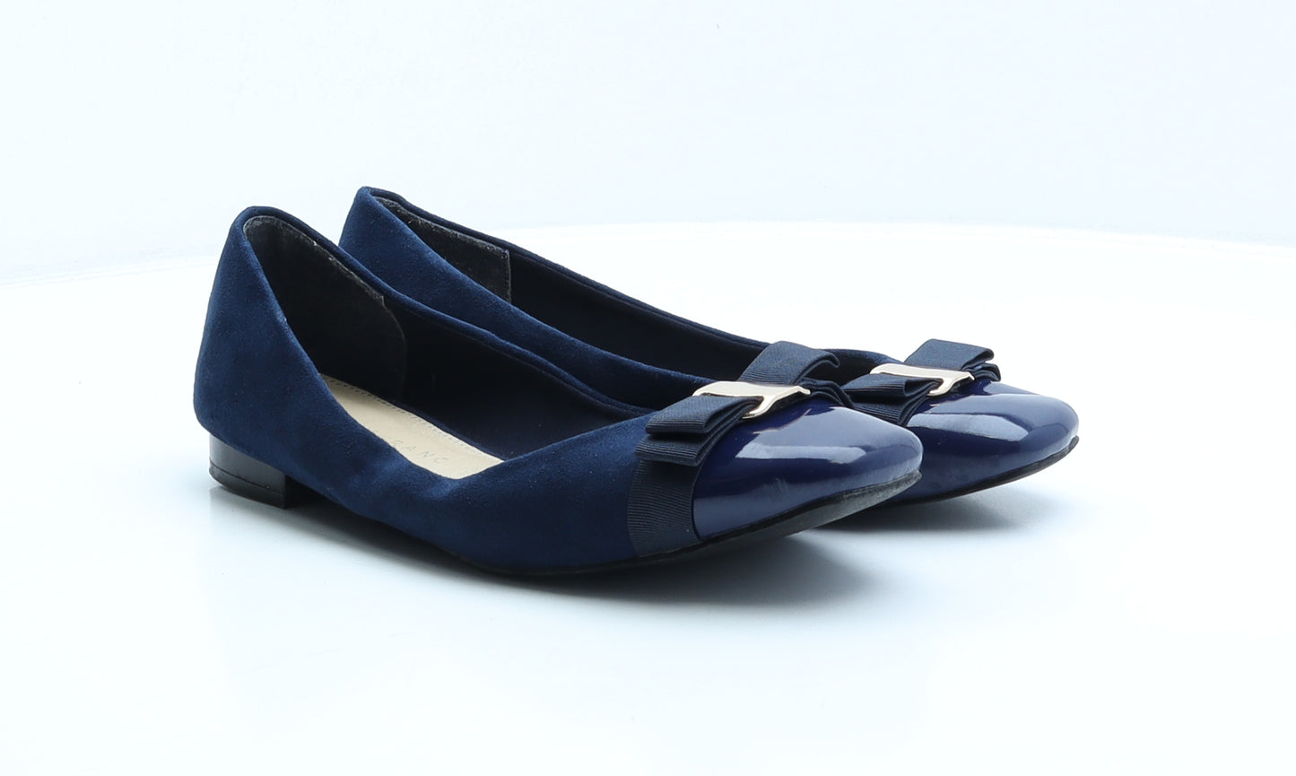 Lily & Franc Womens Blue Polyester Ballet Flat UK 8