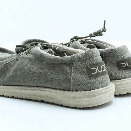 Hey Dude Mens Green Fabric Loafer Casual UK 11 45 US 12
