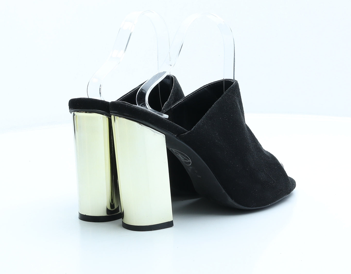 Missguided Womens Black Suede Mule Heel UK 7 40