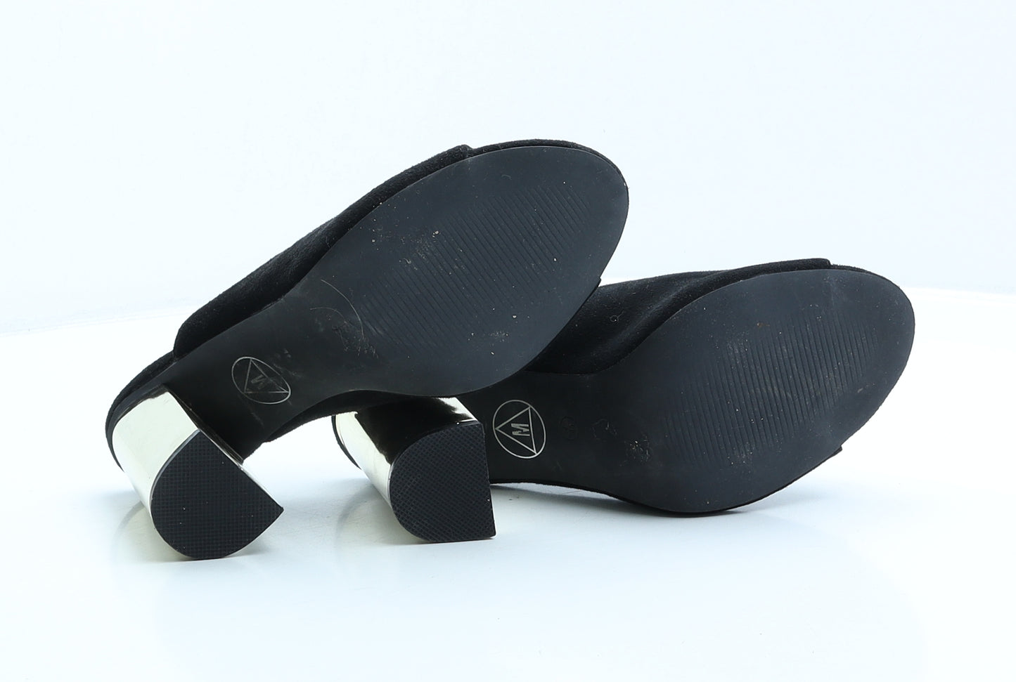 Missguided Womens Black Suede Mule Heel UK 7 40