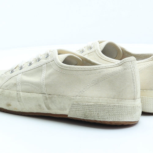 Preworn Mens Beige Fabric Trainer UK 8 42