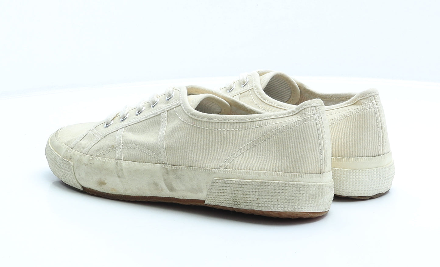 Preworn Mens Beige Fabric Trainer UK 8 42