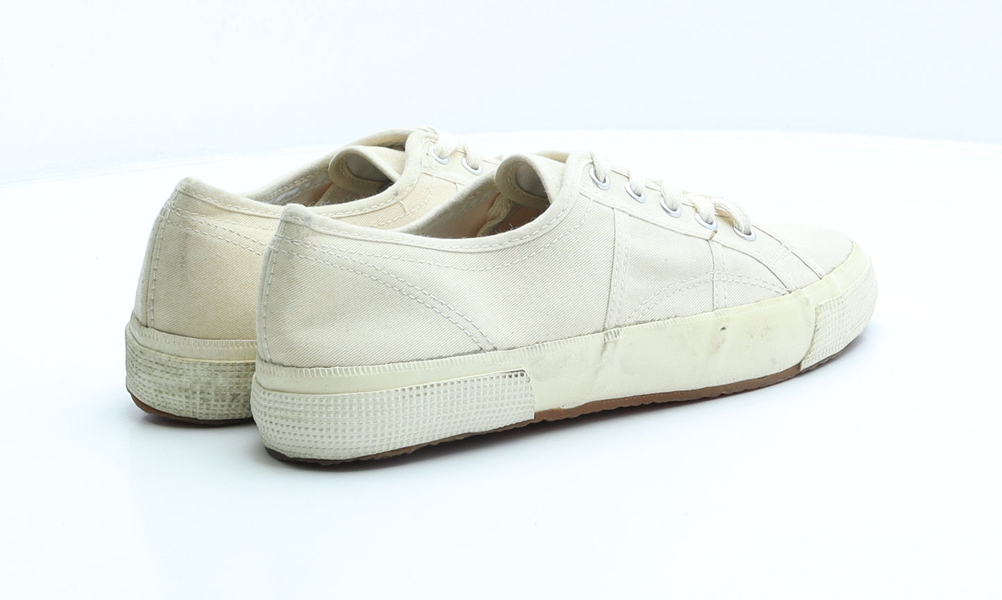 Preworn Mens Beige Fabric Trainer UK 8 42
