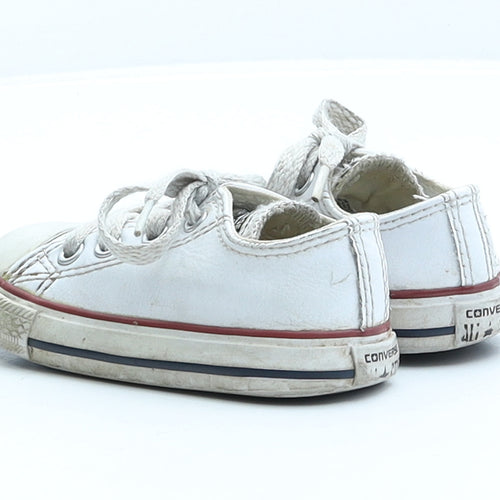 Converse Unisex Baby & Toddler White Leather Sneaker Trainer UK 5 21 5