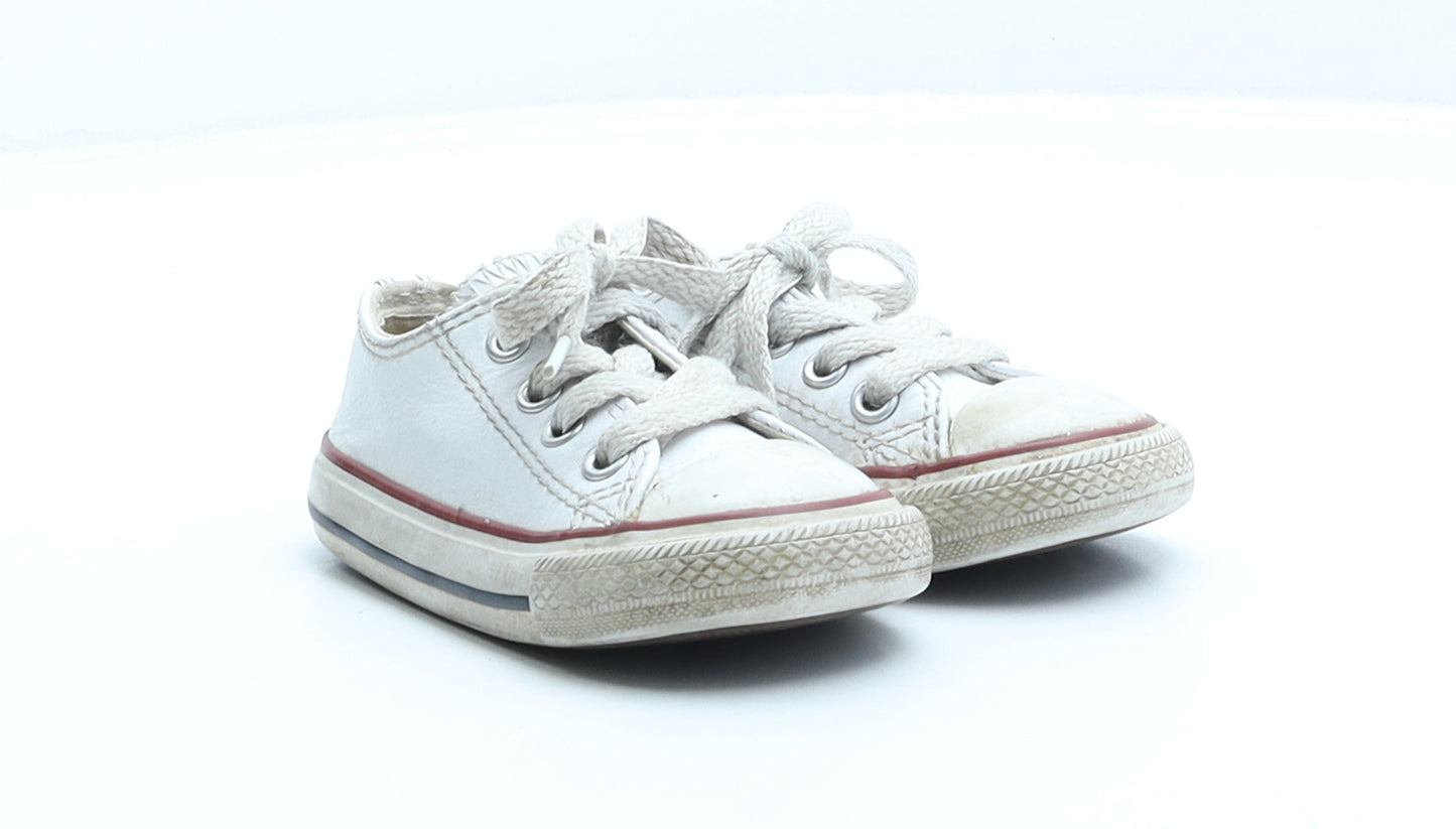 Converse Unisex Baby & Toddler White Leather Sneaker Trainer UK 5 21 5