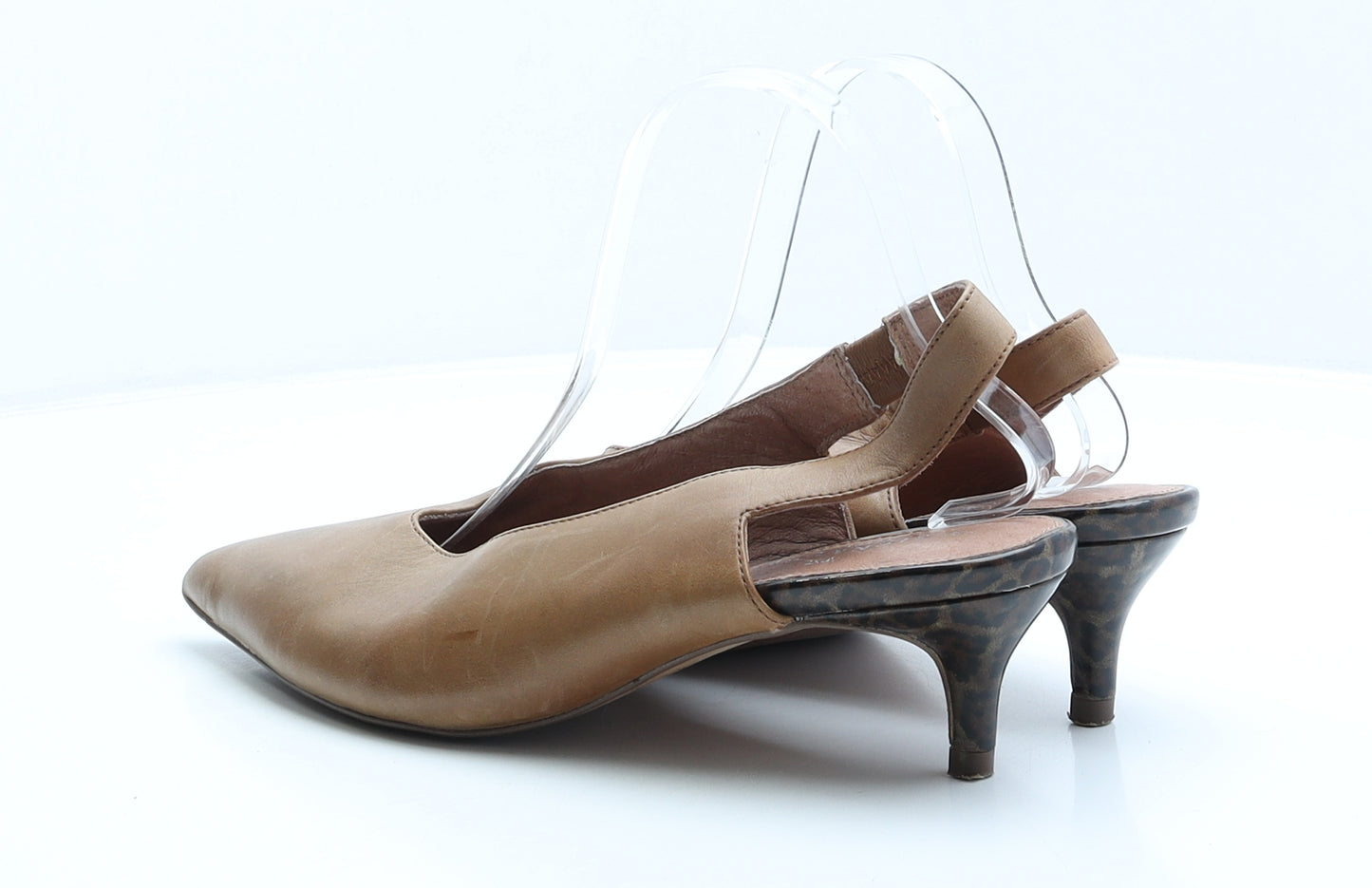 NEXT Womens Brown Leather Slingback Heel UK 7 41