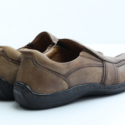 Pavers Mens Brown Leather Loafer Casual UK 10.5 44