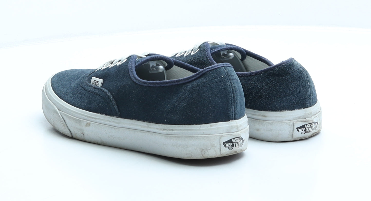 VANS Womens Blue Leather Trainer UK 4.5 US 6.5
