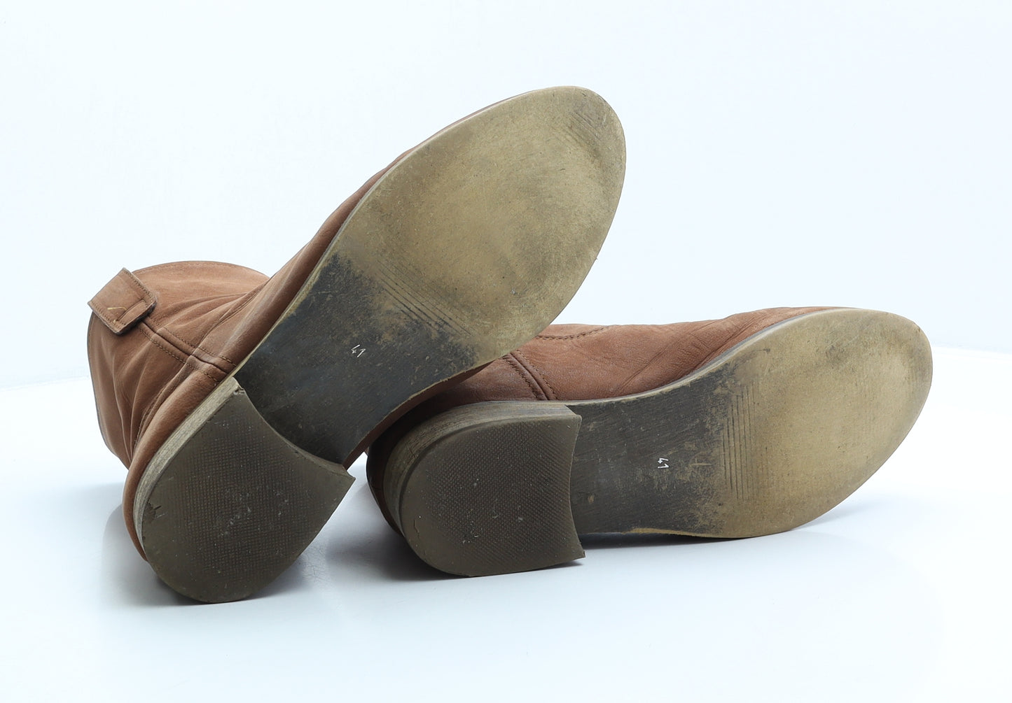 NEXT Womens Brown Leather Bootie Boot UK 7 41